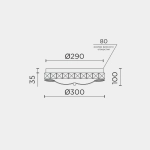 Потолочный светильник LED4U L1146-300 GD