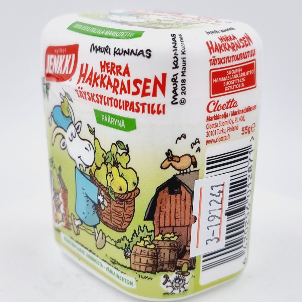Пастилки груша с ксилитом Jenkki Herra Hakkaraisen 55 г (из Финляндии)