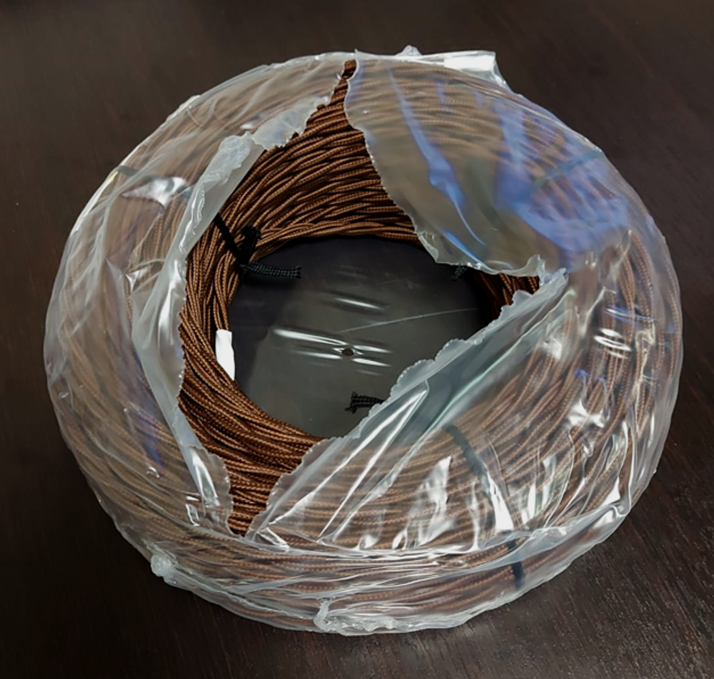 Ретро провод витой Шоколад Interior Wire Twist ПРВ-ШКД / 2х2,5