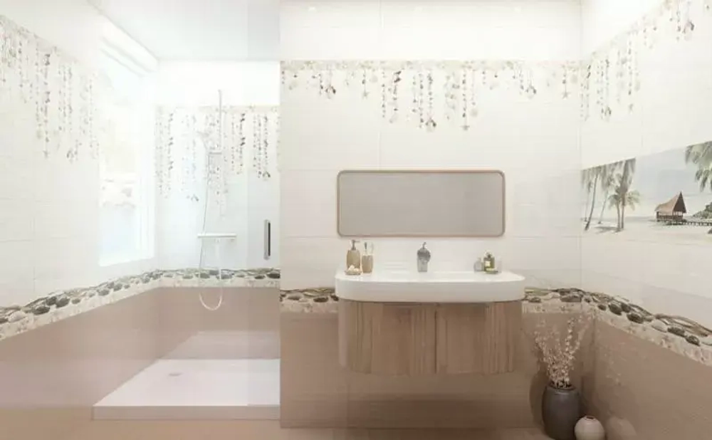 Панно Alma Ceramica PWA11ALD4 Ailand 40x60 микс глянцевое морские мотивы