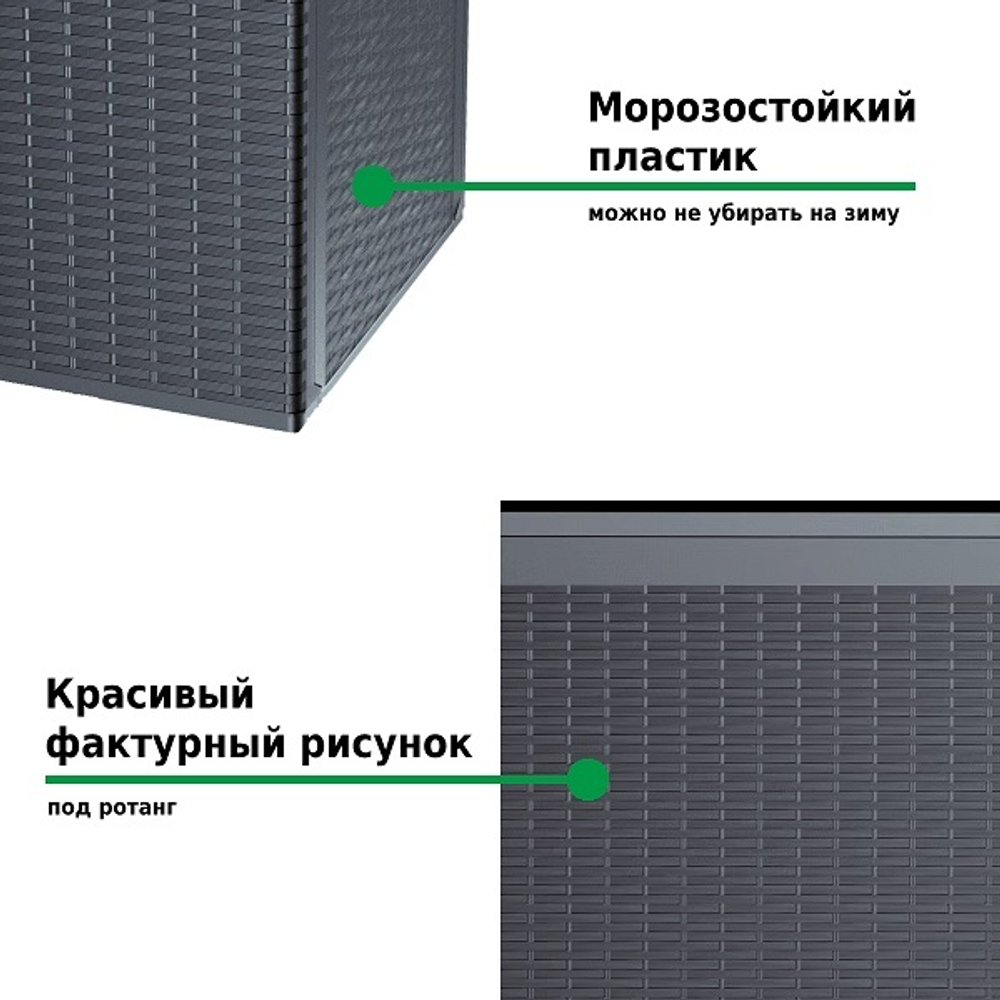 Пластиковый сундук Prosperplast Boxe Rato Plus 290 л anthracite