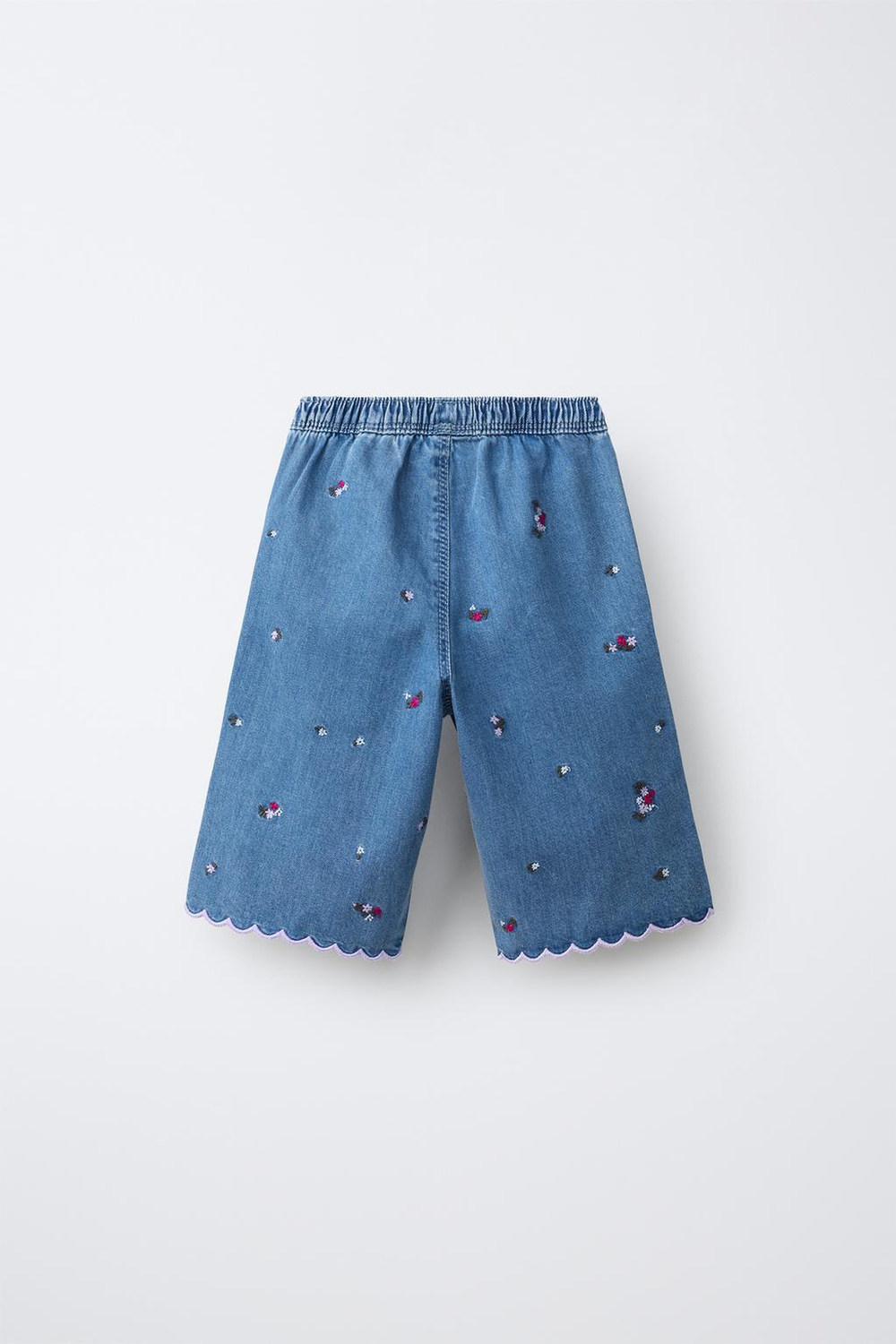 ZARA ДЖИНСЫ С ЦВЕТОЧНОЙ ВЫШИВКОЙ, СИНИЙ