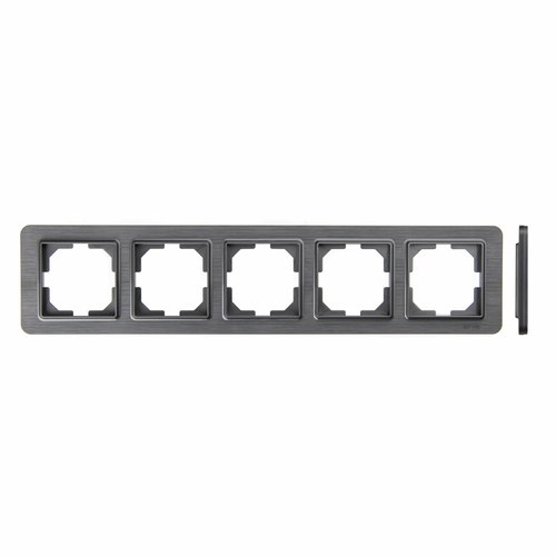 Рамка 5-местная прилегающая ARVIA Electric, закругленный угол, серебрянная 23274000025