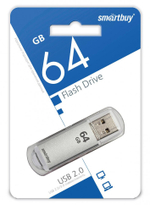 USB флеш накопитель Smartbuy 64GB V-Cut Silver (SB64GBVC-S)