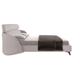 Кровать Angel Cerda 7161/GC1725 из светло-серой ткани 180 x 200 см