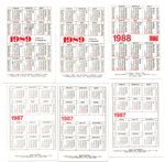 Календарики карманные 20 штук. Плакаты 1983 - 1989 гг. - СССР