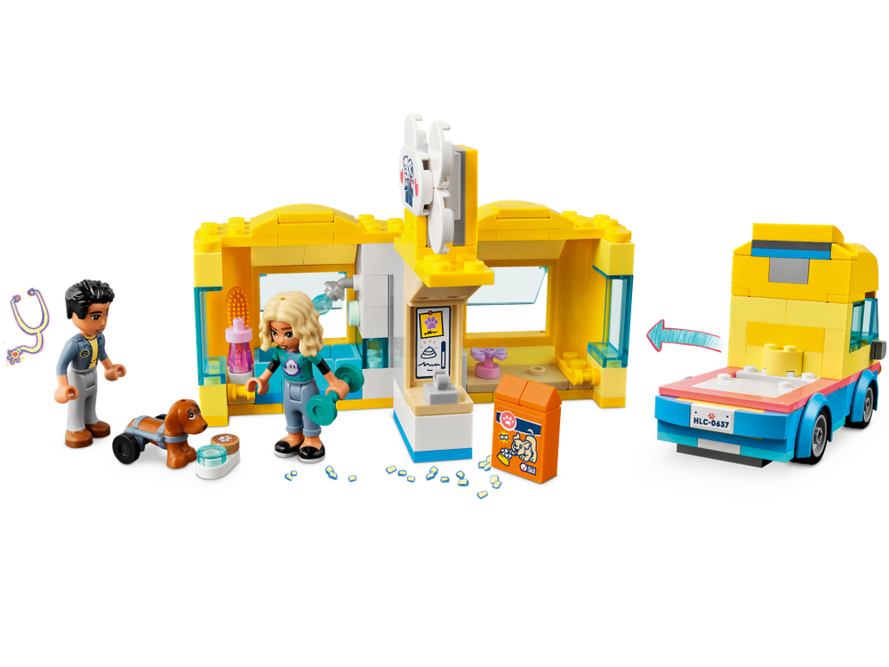 Конструктор Лего Френдс Фургон для спасения собак | LEGO Friends Dog Rescue Van - 41741, 300 деталей (6+)