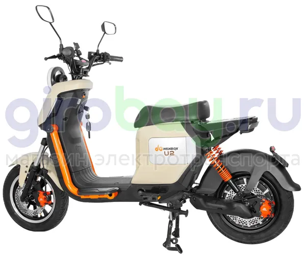 Электроскутер WENBOX U2 1500W (60V/45Ah) - Бежевый фото №6