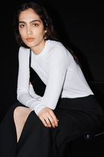 Топ из хлопка пима — длинные рукава, приталенный крой - H&M