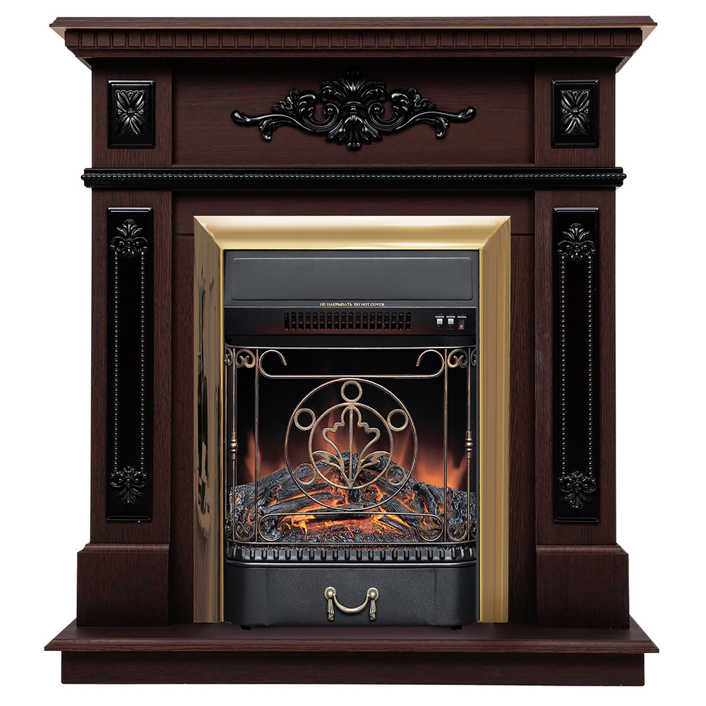 Каминокомплект Real Flame Lilian DN с очагом Majestic Lux Brass