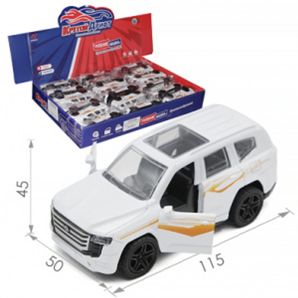 Метал. транспорт 12см ТОЙОТА LAND  CRUISER 300 откр.двери/багажник