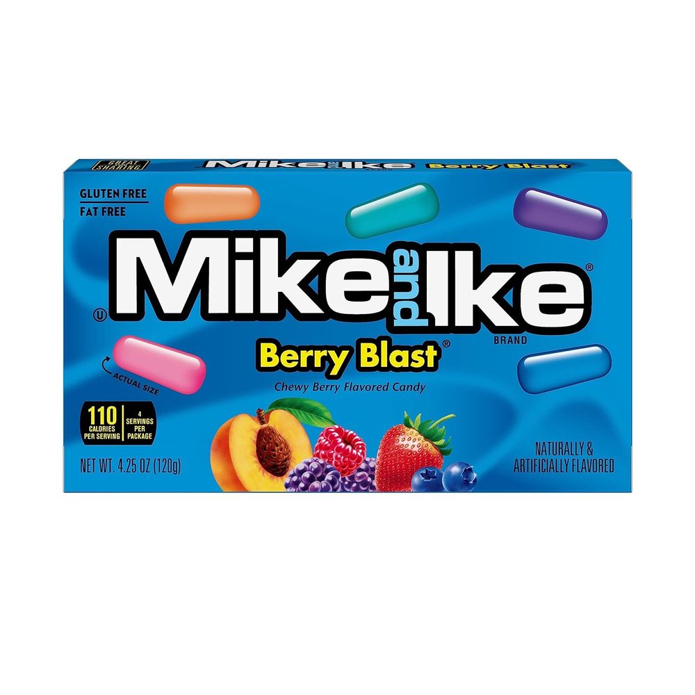 Конфеты жевательные Mike and Ike 120гр Berry Blast (Ягодный Взрыв)