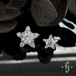 Накрутка "Crystal Star" - Белое золото - White CZ