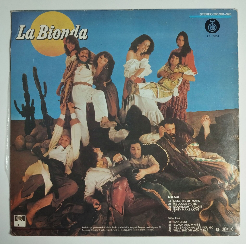 Винтажная виниловая пластинка LP La Bionda Bandido (Югославия 1979)