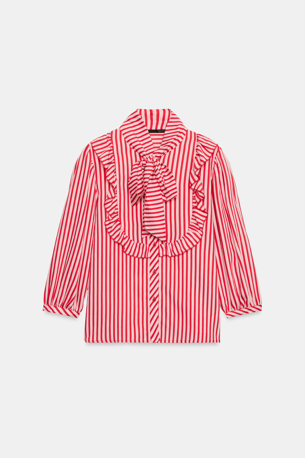 РУБАШКА В ПОЛОСКУ С ЗАВЯЗКОЙ — ZARA