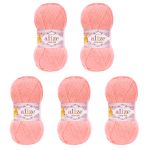 Пряжа Alize (Ализе) Cotton Gold / уп.5 мот. по 100 г, 330м, 033 ярко-розовый A