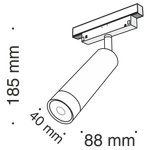 Магнитный трековый светильник Maytoni Focus LED TR019-2-7W3K-B