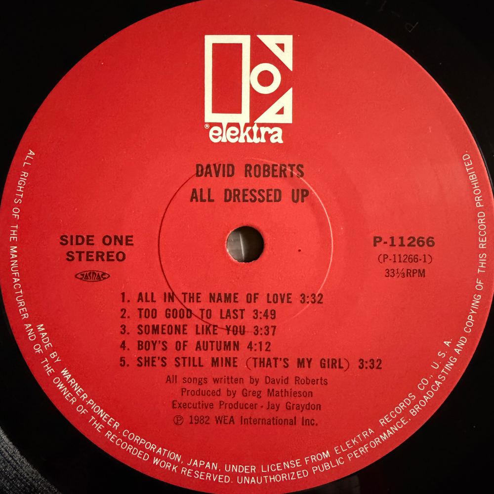 David Roberts – All Dressed Up (Япония 1982г.)