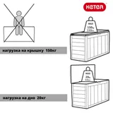 Keter Сундук Шервуд (SHERWOOD) 270л., коричневый — фото 4