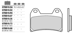 Brembo Колодки тормозные передние 07BB19RC (1 суппорт)