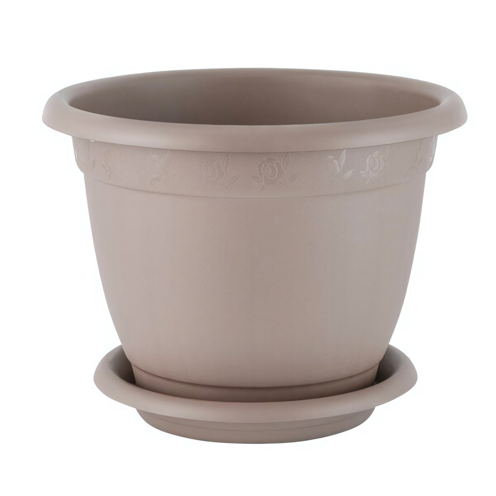Горшок для цветов InGreen Афродита (Борнео) D210 mm, 2,9л с подставкой №4, французский платан