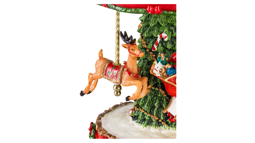 Шкатулка музыкальная 16см Lamart Noel Новогодняя карусель
