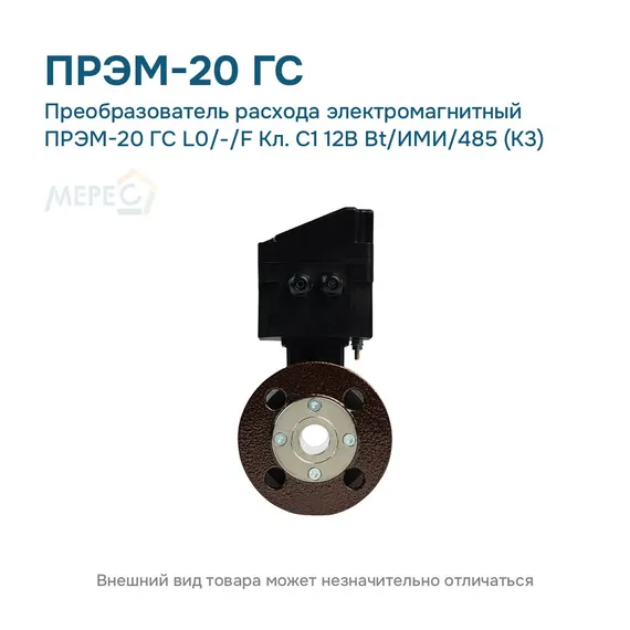 Преобразователь расхода электромагнитный ПРЭМ-20 ГС L0/-/F Кл. C1 12В Bt/ИМИ/485 (К3)