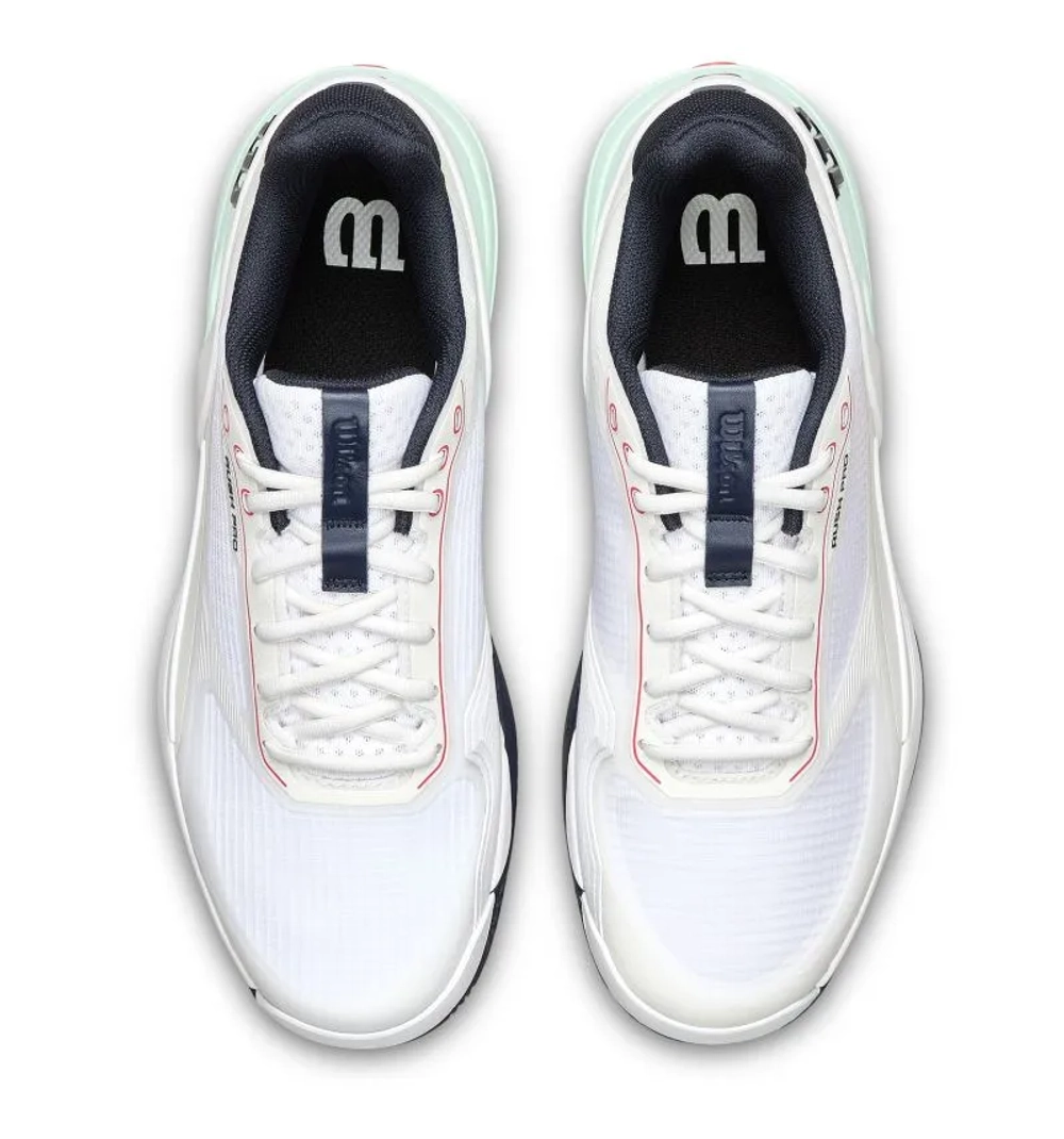 Теннисные кроссовки Wilson Rush Pro 5 - white/bay/fiery coral