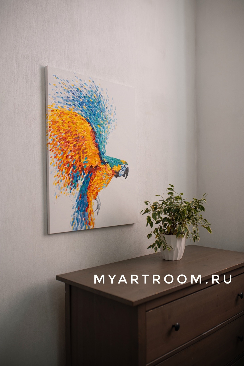Картина с попугаем