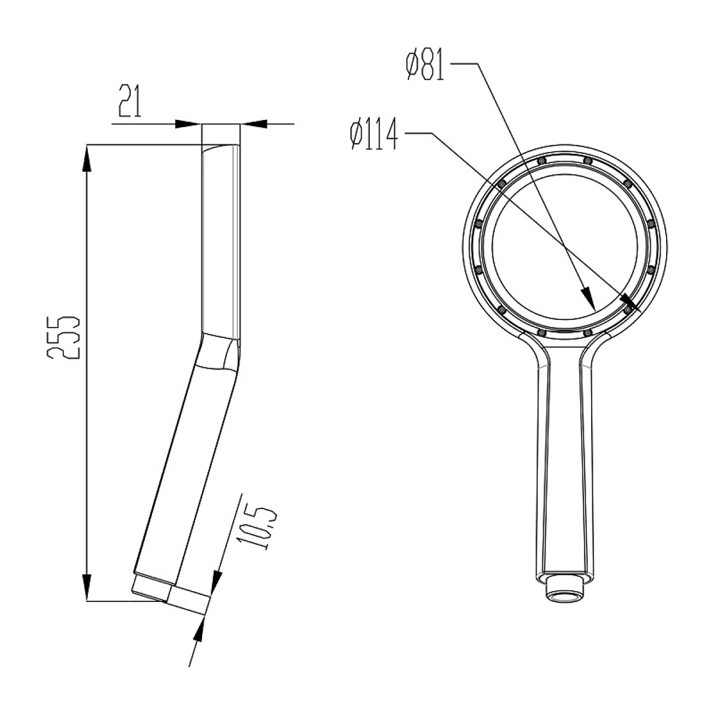 Душевая лейка LEMARK LM0820C 1-функциональная