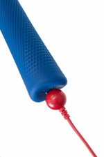 Синий вибромассажер Vim Vibrating Wand - 31,3 см. (Цвет: синий)