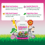 NaturesPlus, Animal Parade®, жидкий мультивитаминный комплекс, со вкусом тропических ягод, 887,1 мл (30 жидк. унций)