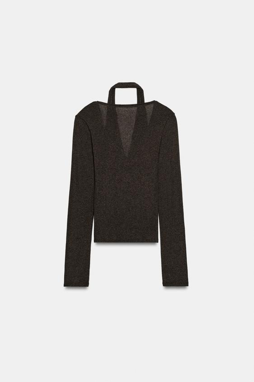 ZARA КОМБИНИРОВАННЫЙ ТОП С ЭФФЕКТОМ МНОГОСЛОЙНОСТИ, КОРИЧНЕВЫЙ МЕЛАНЖ