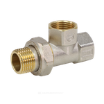 Тройник латунь никель Ду 15 (1/2") ВР/ВР/нак/гайка 9030 ГОСТ 32585-2013 Aquasfera 9030-01