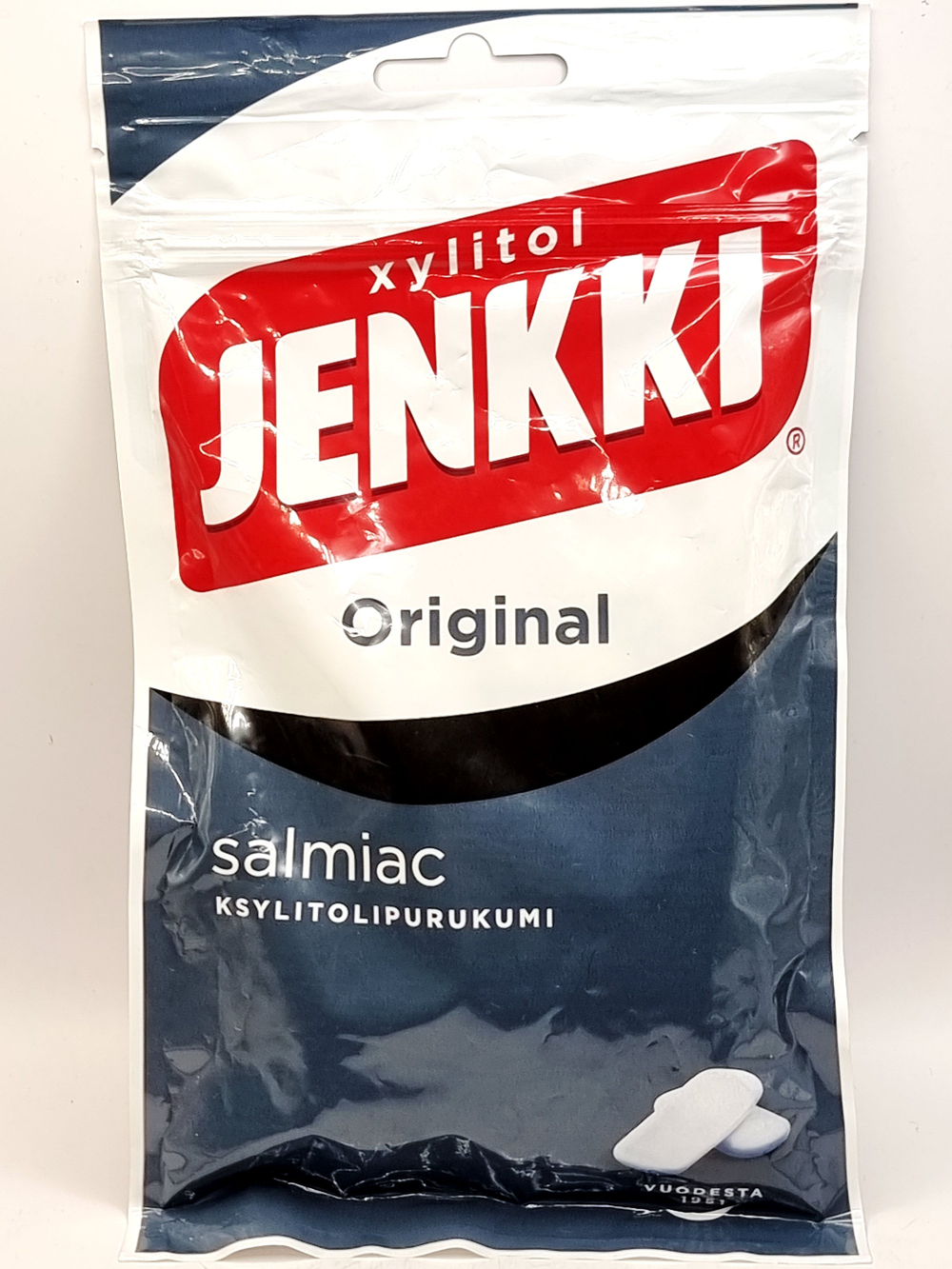 Жевательная резинка Jenkki Original Salmiac с ксилитом 100 г (из Финляндии)