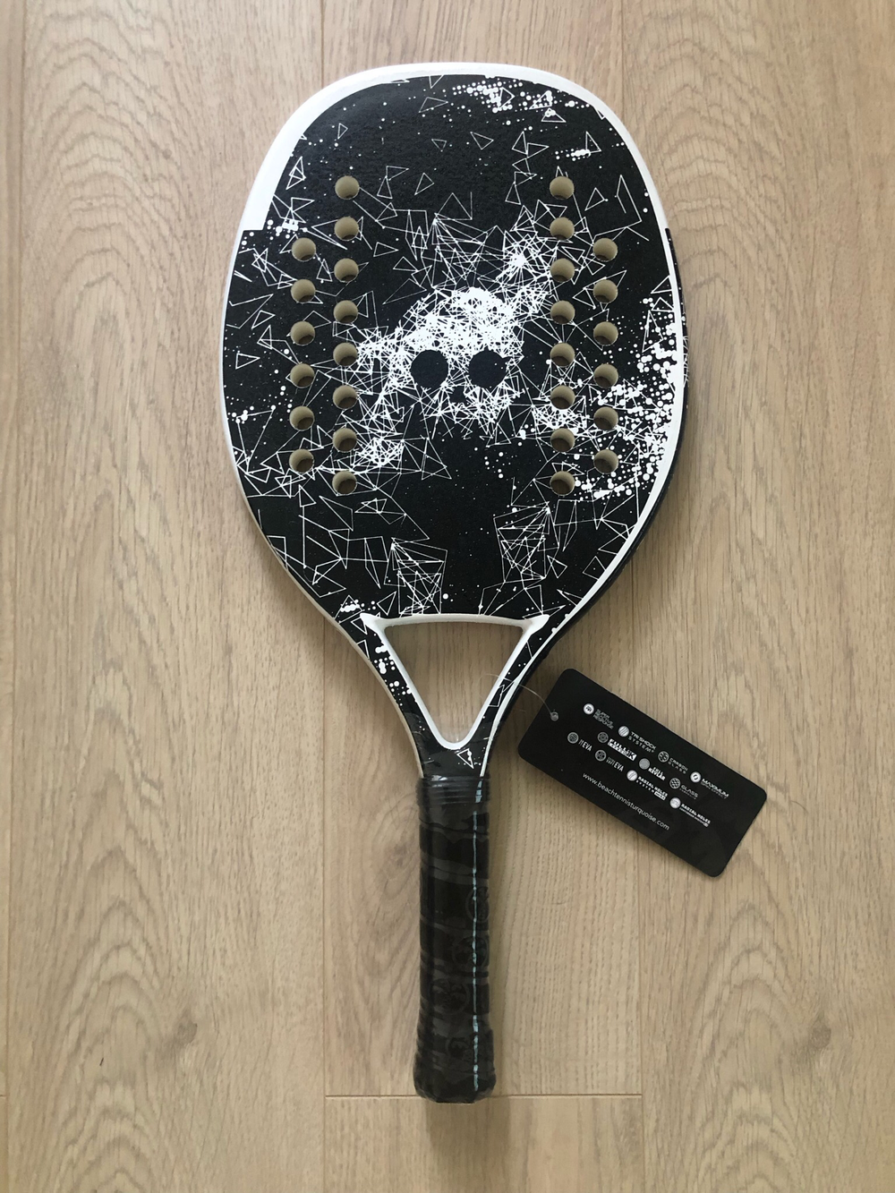 Ракетка BLACK DEATH Team серебро на чёрном Turquoise