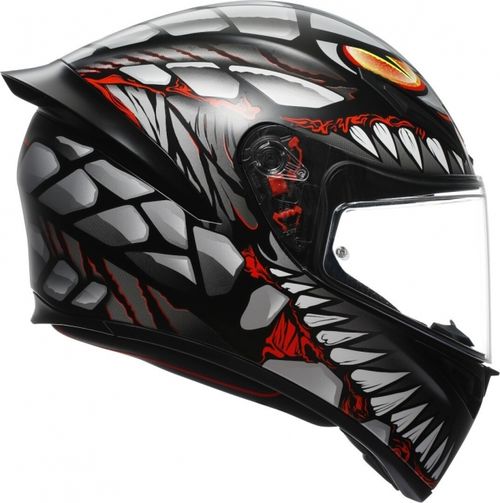 Купить Мотошлем Интеграл AGV K1s Lyzard / Матовый / Черно-красный