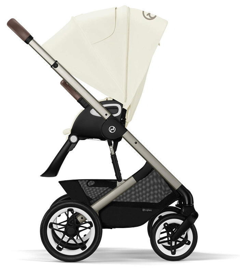 Коляска Cybex Talos S Lux TPE complete Aton S2 Lava Grey Base One 4 в 1 Seashell Beige с дождевиками
