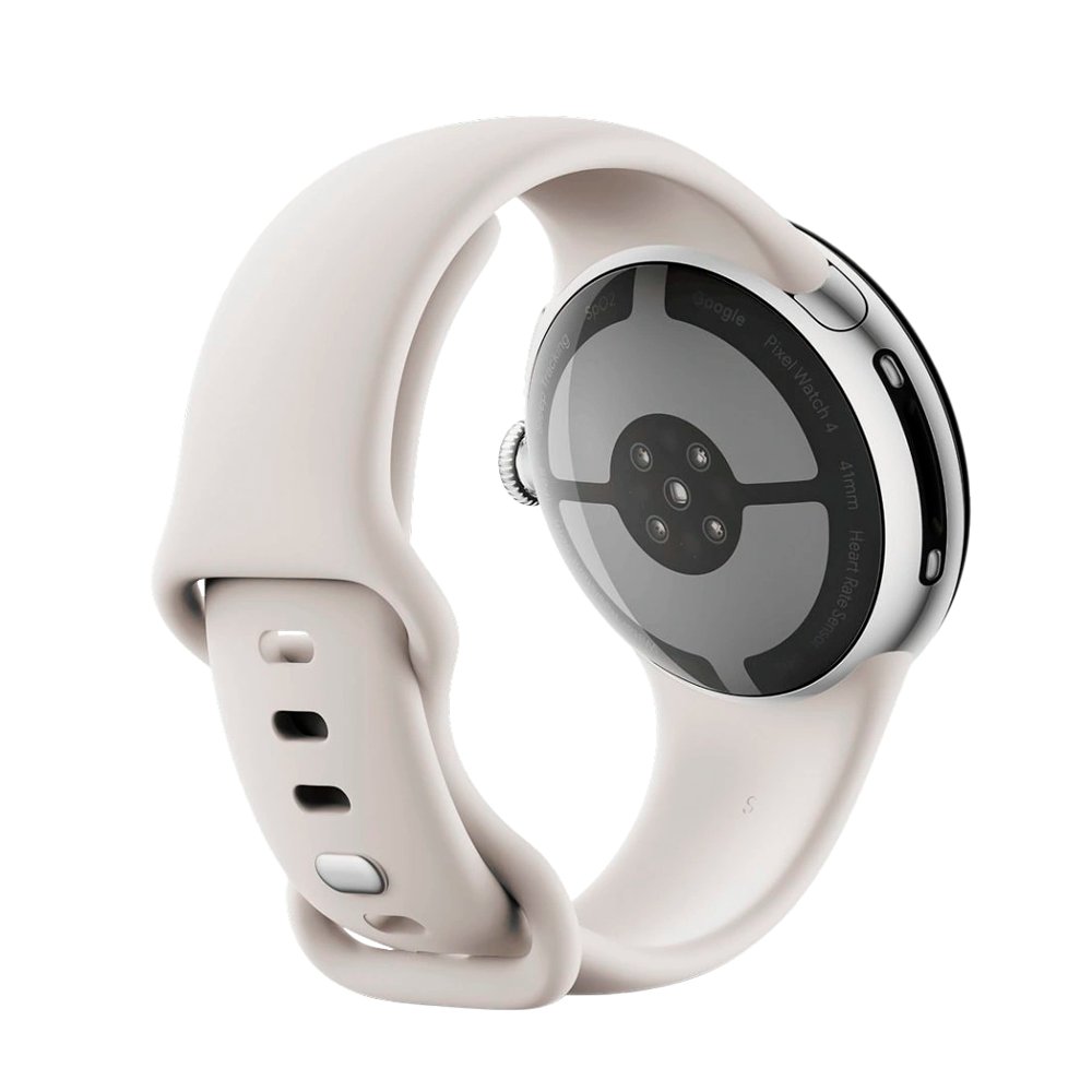 Умные часы Google Pixel Watch 4 Wi-Fi, 41mm, Polished Silver/Porcelain (Серебряный/Фарфоровый)