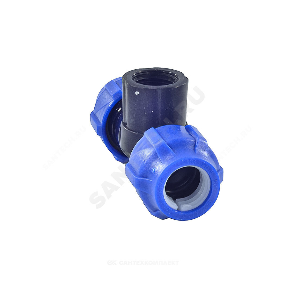 Тройник компрессионный ПЭ Дн 40х1"х40 ВР Ру16 VALFEX 1210014010040