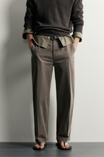БРЮКИ ЧИНОС RELAXED FIT С ЭФФЕКТОМ ПОТЕРТОСТИ — ZARA · 4365/461