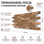 Клинкерная фасадная термопанель ППС25 Cerrad Retro Brick Curry 1150x540