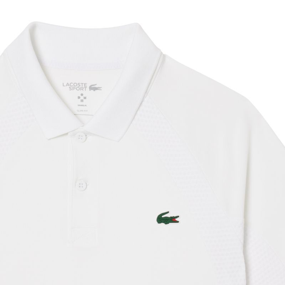 Мужское теннисное поло Lacoste Tennis x Daniil Medvedev - белый