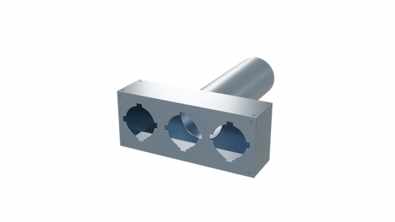 Flexag PWP-125/75x3 пленум вентиляционный прямой, D125, на 3 выxода, L=300 мм