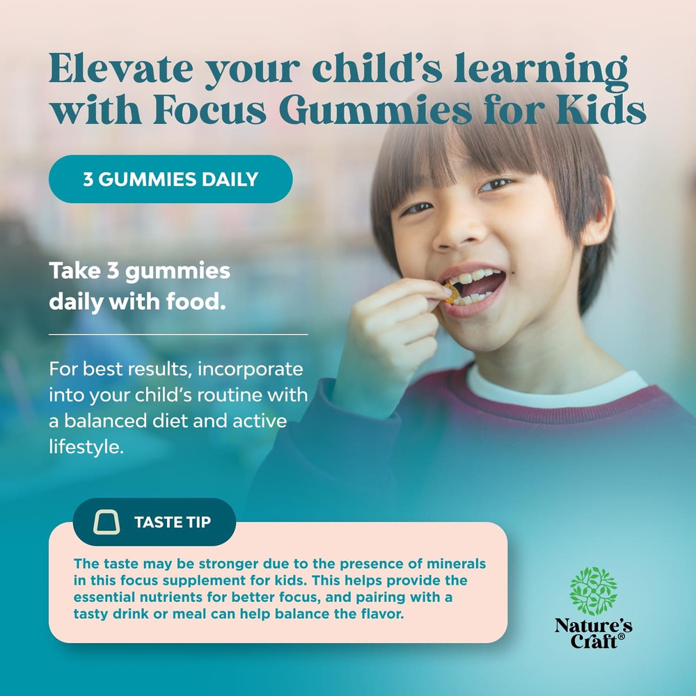 Nature's Craft, Kids Focus, жевательные мармеладки, с тропическими фруктами, 90 жевательных таблеток