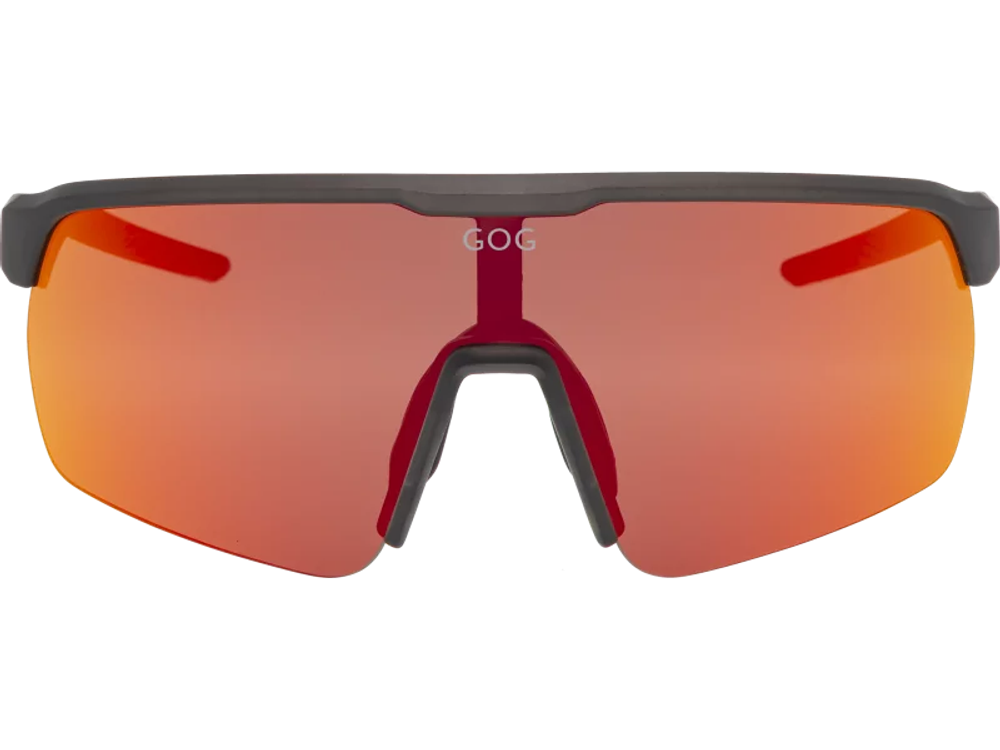 Спортивные очки GOG Hervor / Matt Cristal Black/Copper / Reflex Black-Red