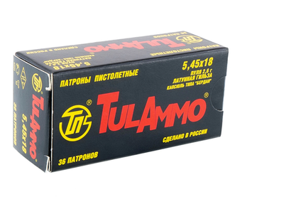 Патрон 5,45х18 ТПЗ оболочка Tulammo 2,6г/40gr