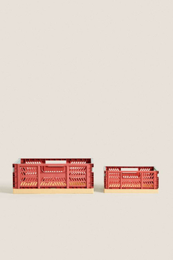 ZARA HOME СКЛАДНАЯ КОРОБКА, ЦВЕТ КОЖИ