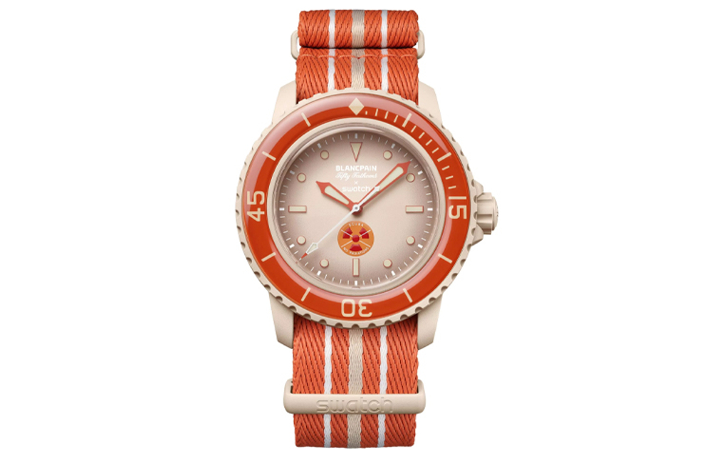 SWATCH Men 42.3mm Beige Watch SO35S100