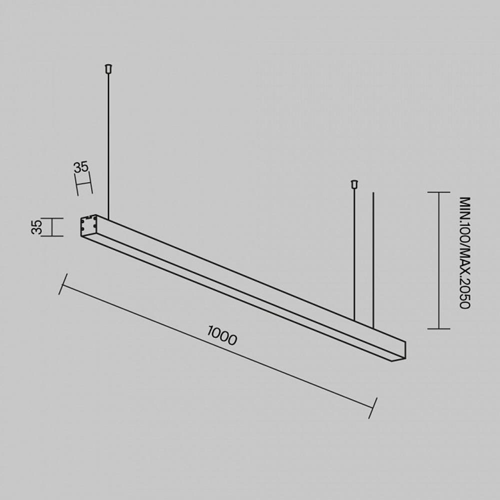 Подвесной светильник Maytoni Technical Подвесные линейные светильники LL312004